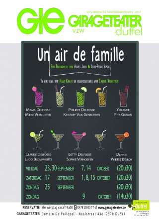 2016  "Un air de famille" van Jaoui en Bacri - Garageteater Duffel